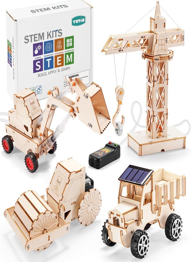 Yutin STEM Kits for Kids Ages 8-10 10-12, Wood Building Crafts Kit for Boys 8-12, Model Car Kit, 3D Wooden Puzzles Woodworking Science Projects, Construction Engineering STEM Toys for 8 10 13 12 14 Year Old - Image 1
